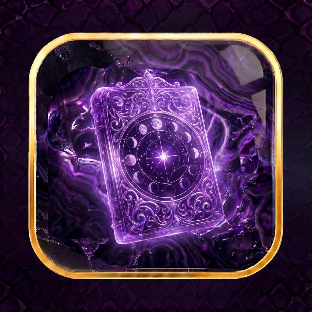 130 Liquid Glass Fantasy App Icons: Amethyst Dragon Rider, Night Court Theme