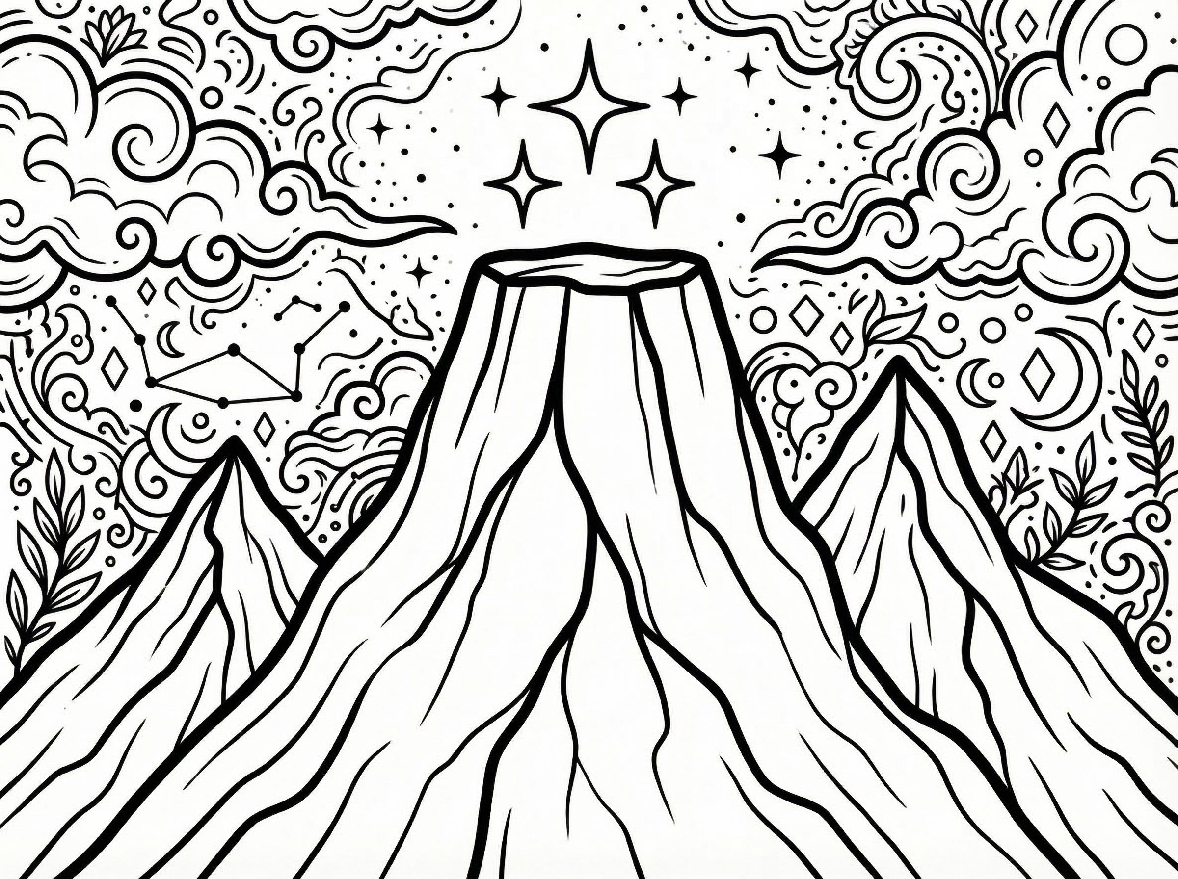 60 Hand-Drawn Designs: Night Court, Dread Trove & Seasonal Courts (PDF) ACOTAR Inspired Coloring Book Bundle