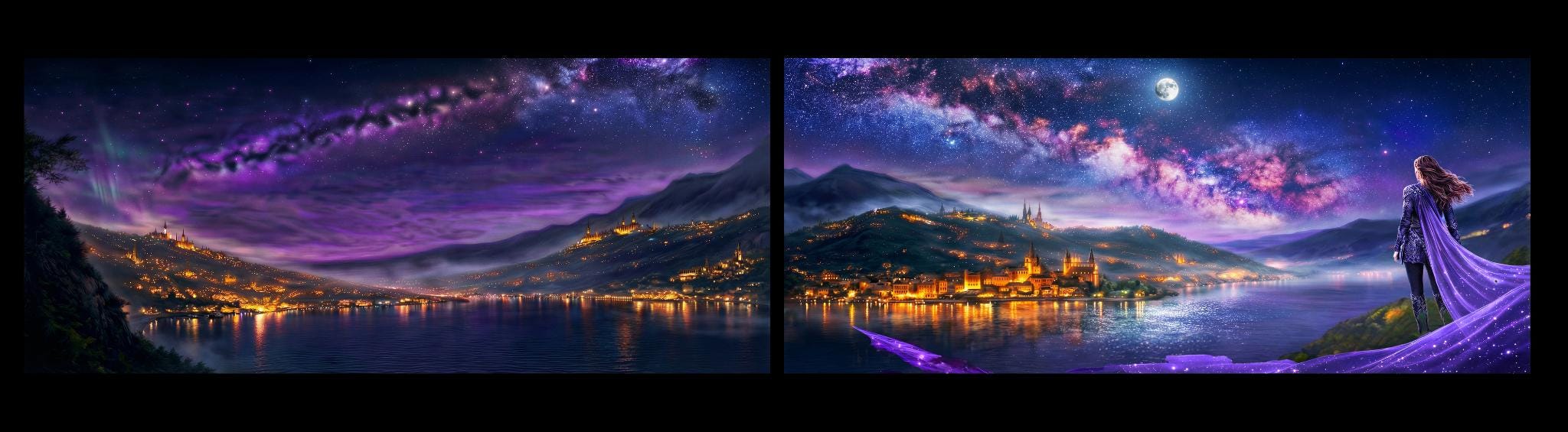 Velaris Desktop Wallpaper 4K: Night Court, Ultrawide Dual Monitor (Digital Download)