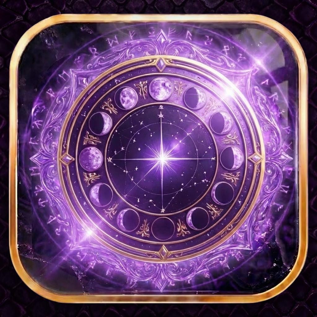 130 Liquid Glass Fantasy App Icons: Amethyst Dragon Rider, Night Court Theme
