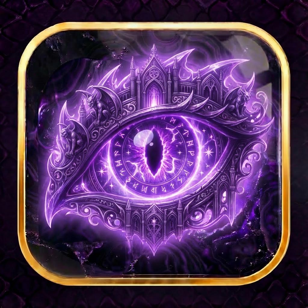 130 Liquid Glass Fantasy App Icons: Amethyst Dragon Rider, Night Court Theme