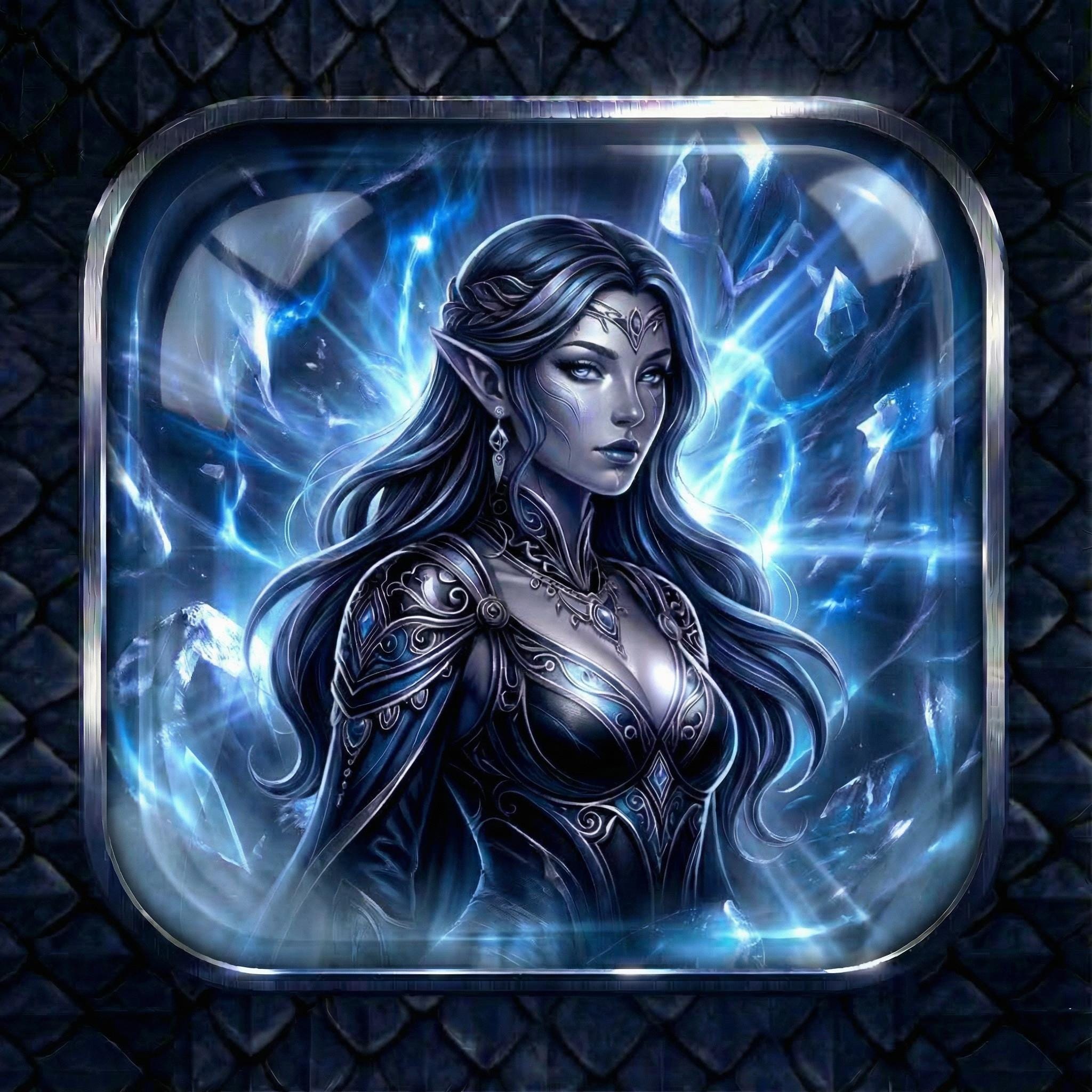 130 Liquid Glass Onyx Fantasy App Icons: Shadow Black Dragon Rider and College of Dragons Theme