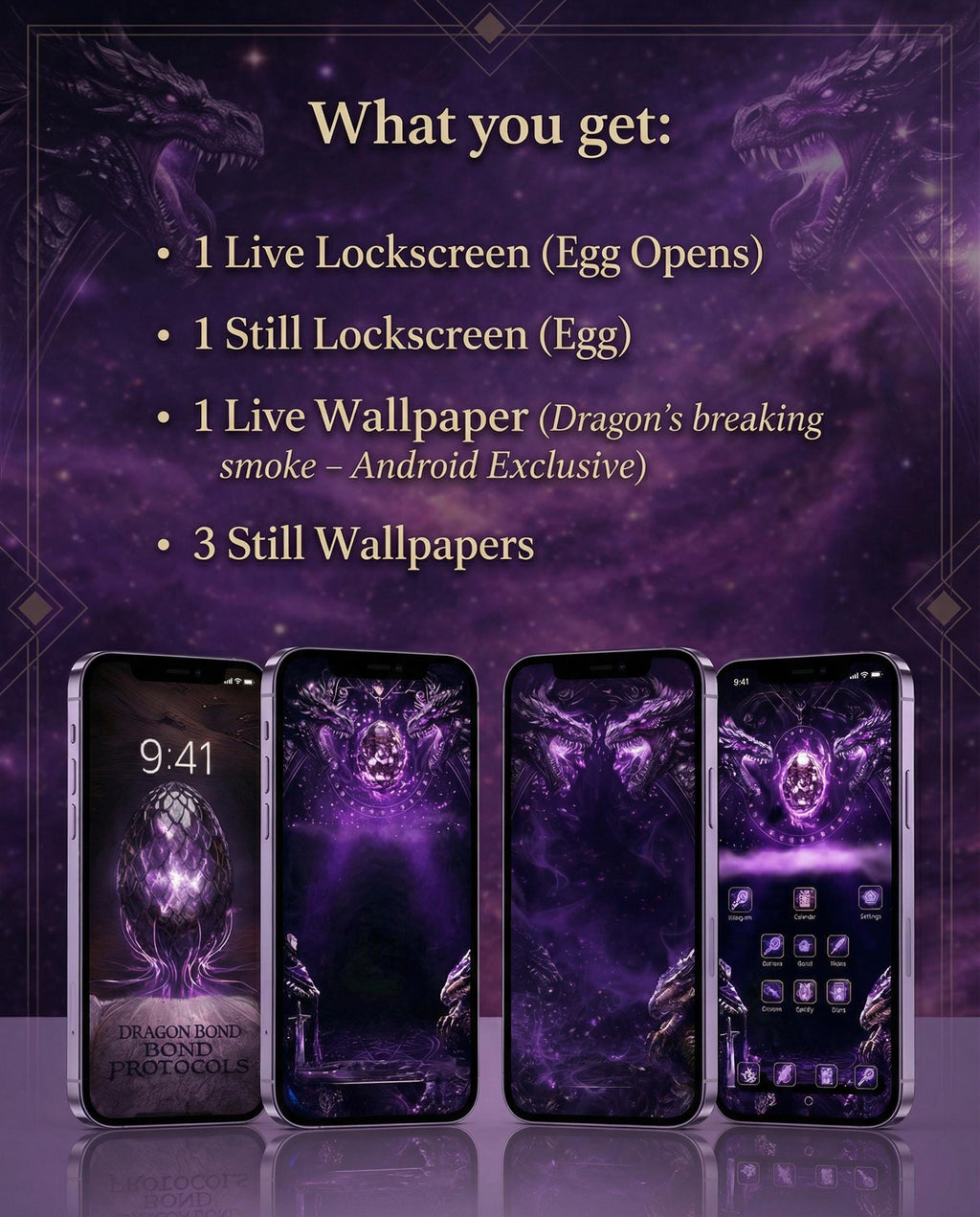 Dragon Rider Live Wallpaper: Fourth Wing Basgiath (Digital Download)