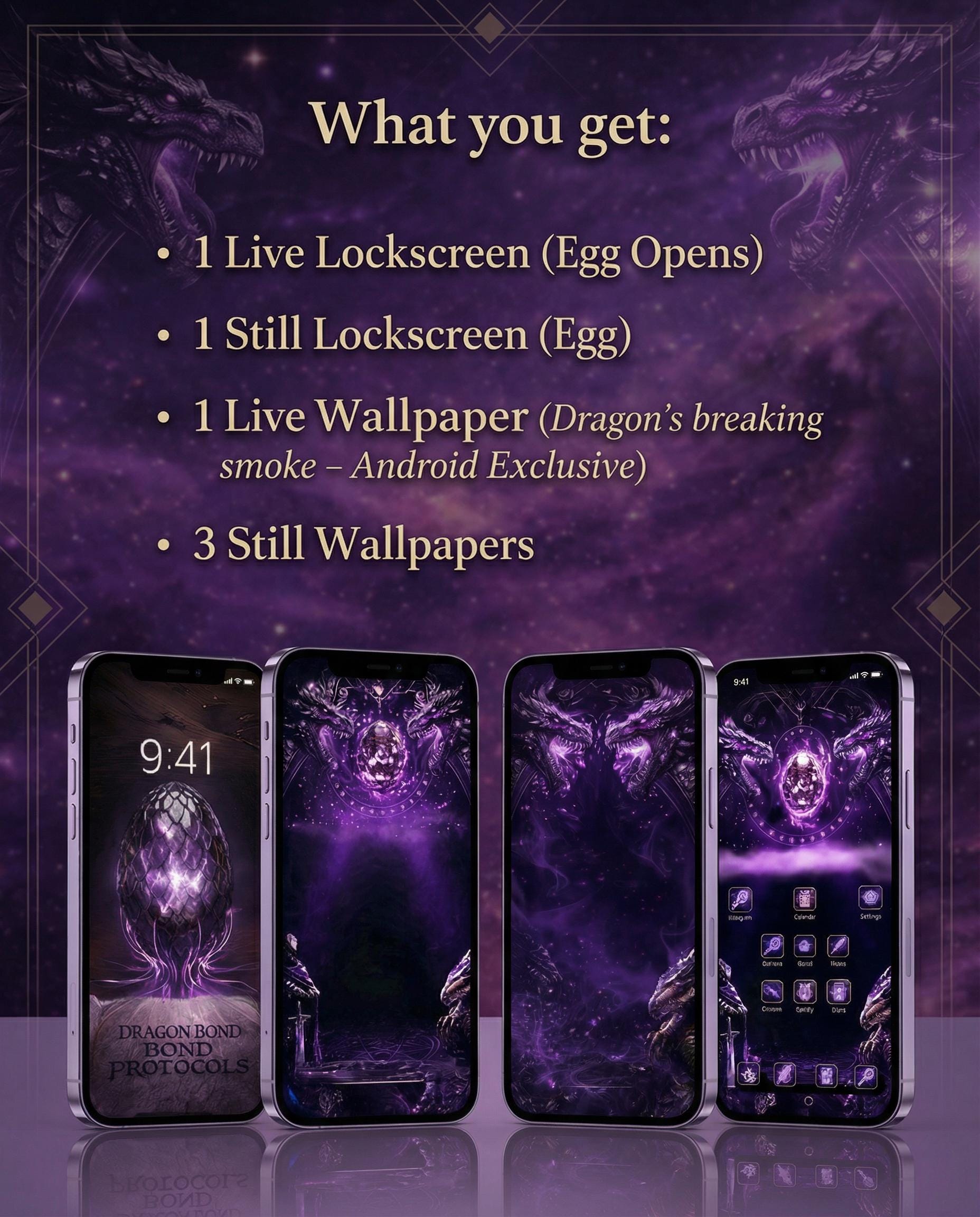 Dragon Rider Live Wallpaper: Fourth Wing Basgiath (Digital Download)