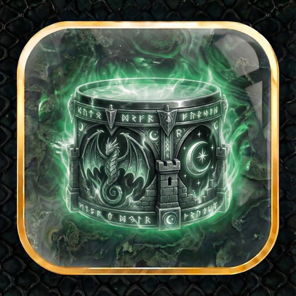 130 Liquid Glass Fantasy App Icons: Machete Color Dragon Rider and Spring Court Theme