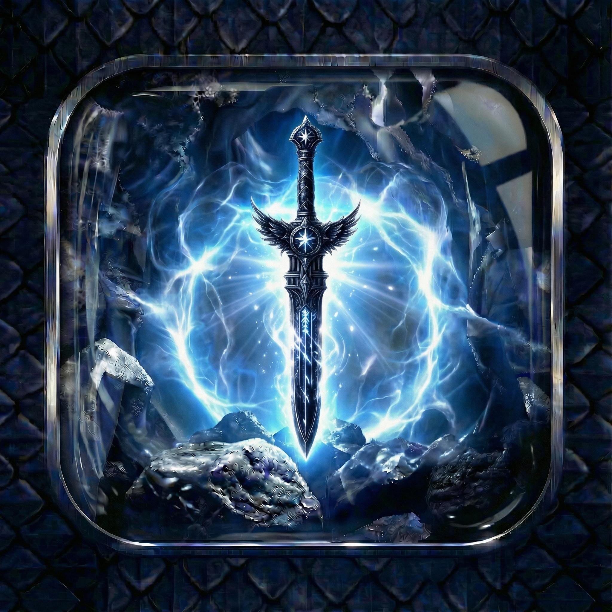 130 Liquid Glass Onyx Fantasy App Icons: Shadow Black Dragon Rider and College of Dragons Theme