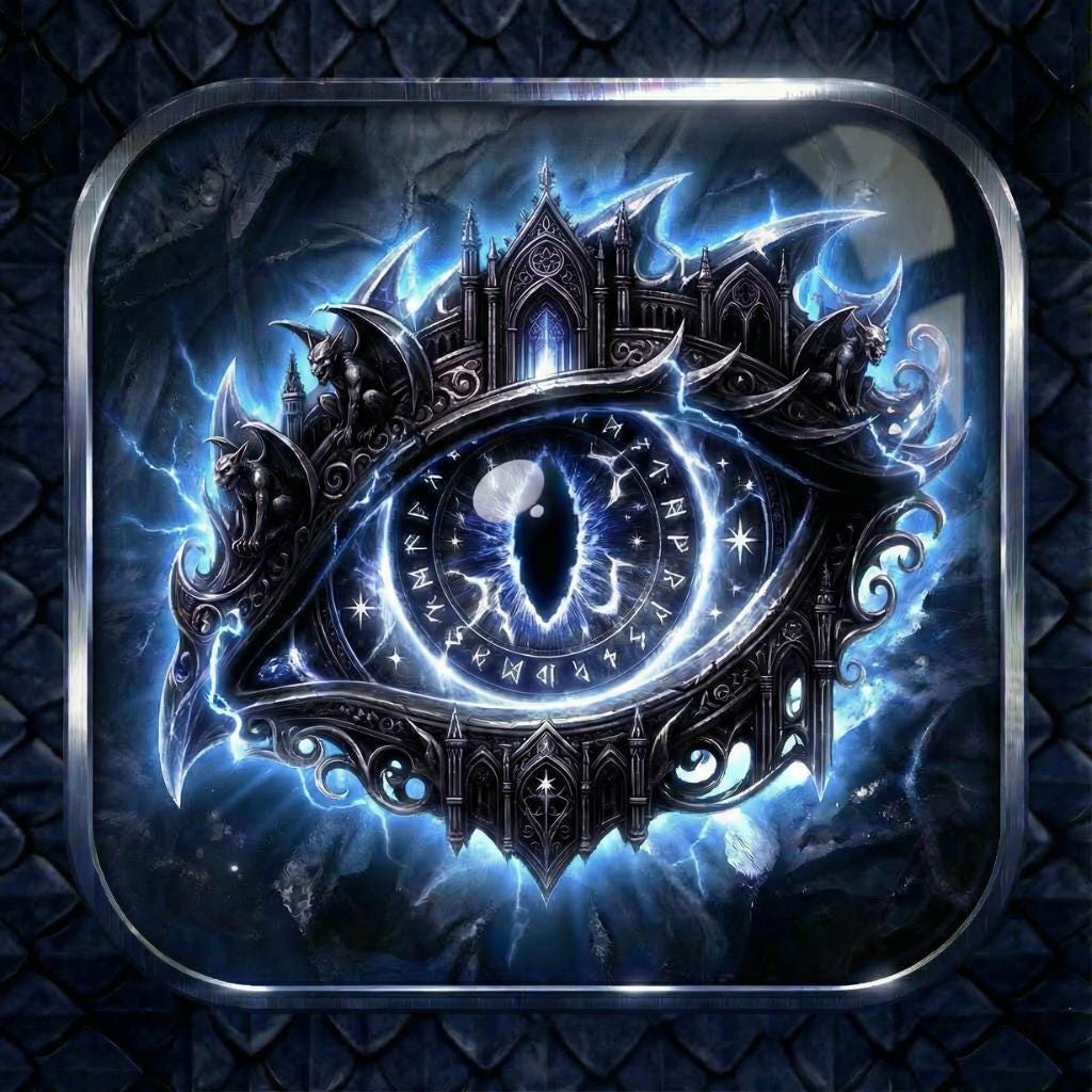 130 Liquid Glass Onyx Fantasy App Icons: Shadow Black Dragon Rider and College of Dragons Theme