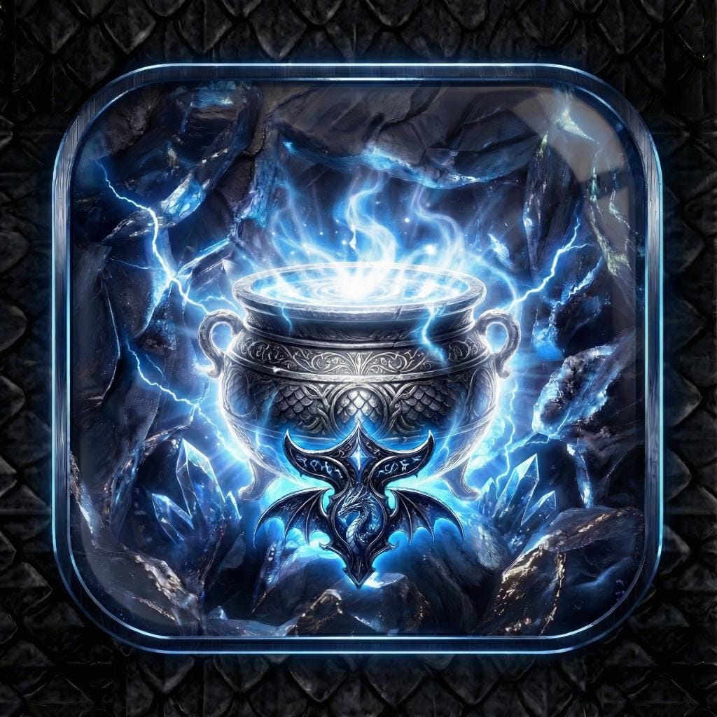 130 Liquid Glass Onyx Fantasy App Icons: Shadow Black Dragon Rider and College of Dragons Theme