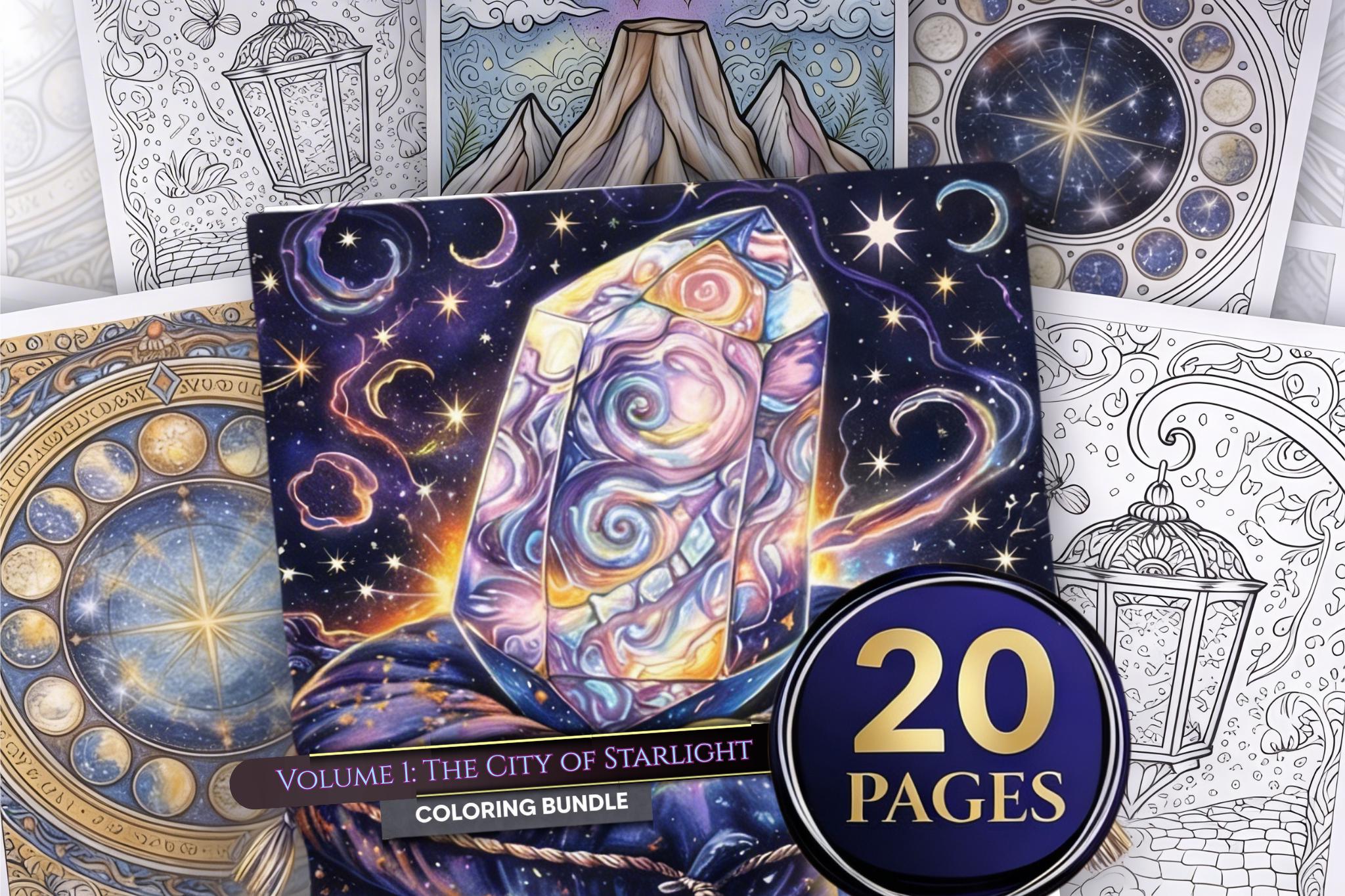 Hand-Drawn Velaris Coloring Book: Night Court Grimoire ACOTAR Inspired (PDF & PNG Download)