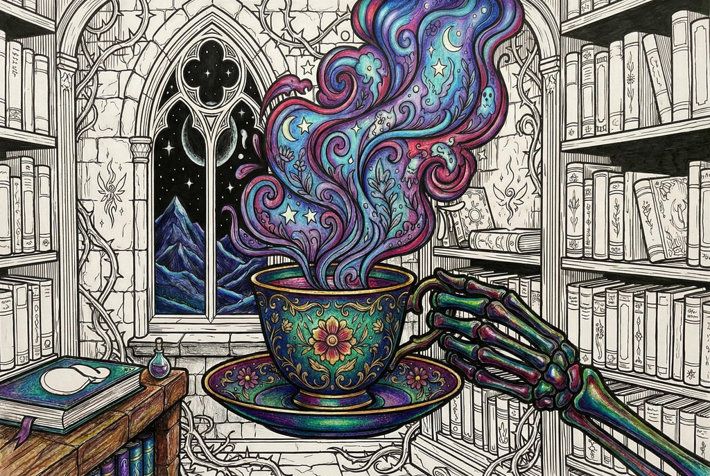 60 Hand-Drawn Designs: Night Court, Dread Trove & Seasonal Courts (PDF) ACOTAR Inspired Coloring Book Bundle