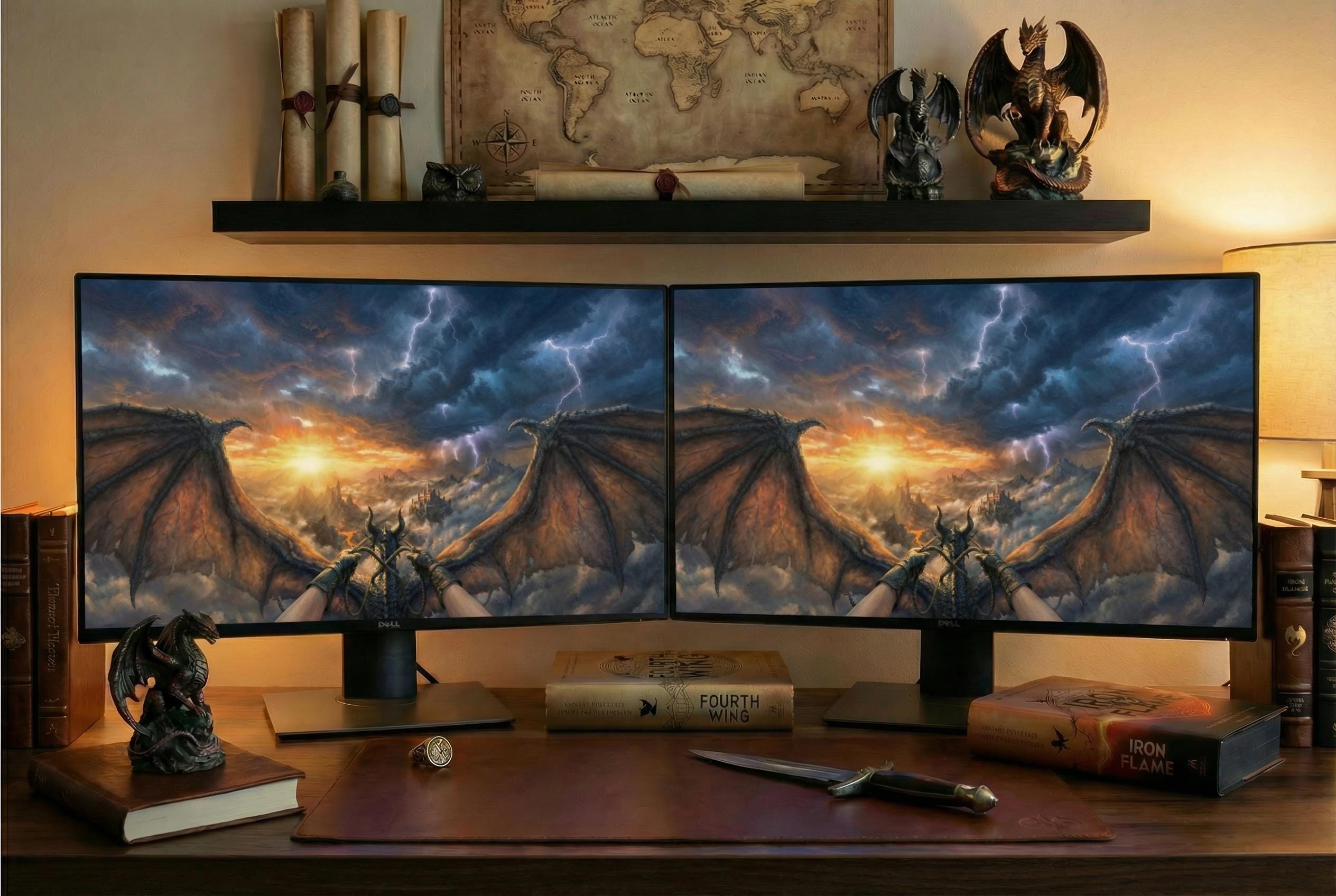 Dragon Rider Ultrawide Wallpaper | 4K War College (Digital Download)